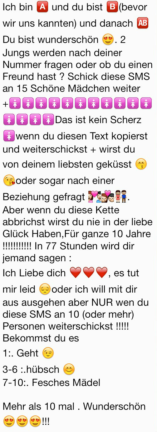 Du sein kettenbrief mir was willst whatsapp von Kettenbriefe zum