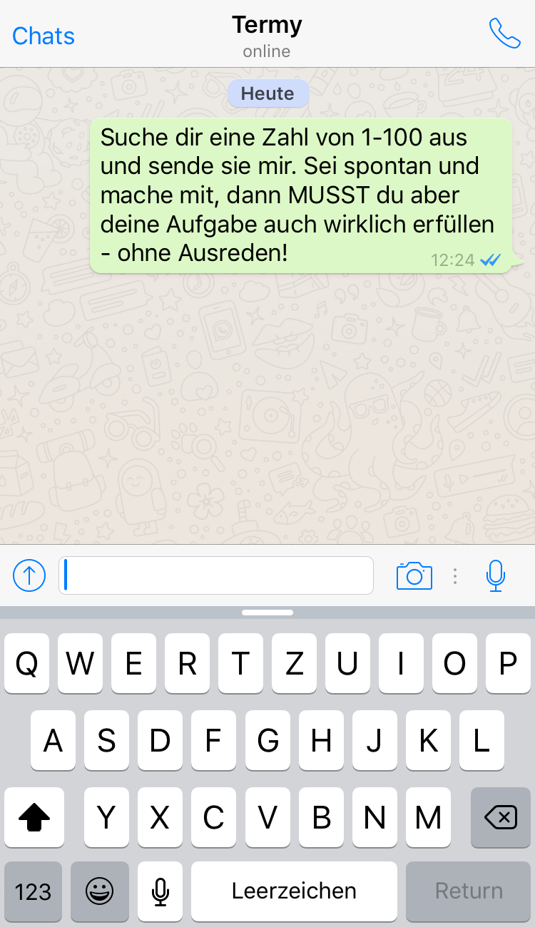 Du sein kettenbrief mir was willst whatsapp von Was willst