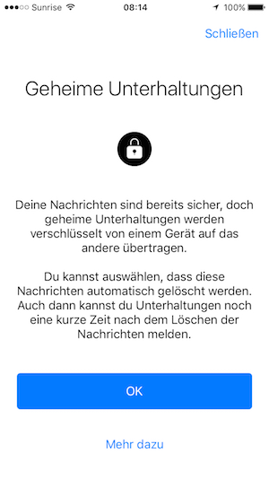 Facebook Messanger Verschluesseln